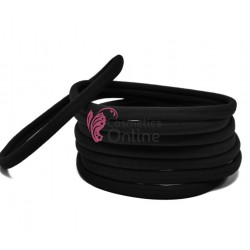 Bentite de par elastice pentru scoala sau sport BDP002 Negre - 6 bucati 